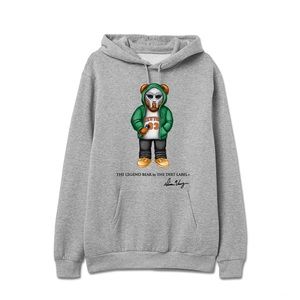 The Dirt Label Legend MF DOOM Bear XXL Grey Hoodie New In Original Packaging TDL